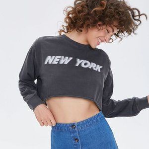 Forever 21 New York Cropped Graphic Tee